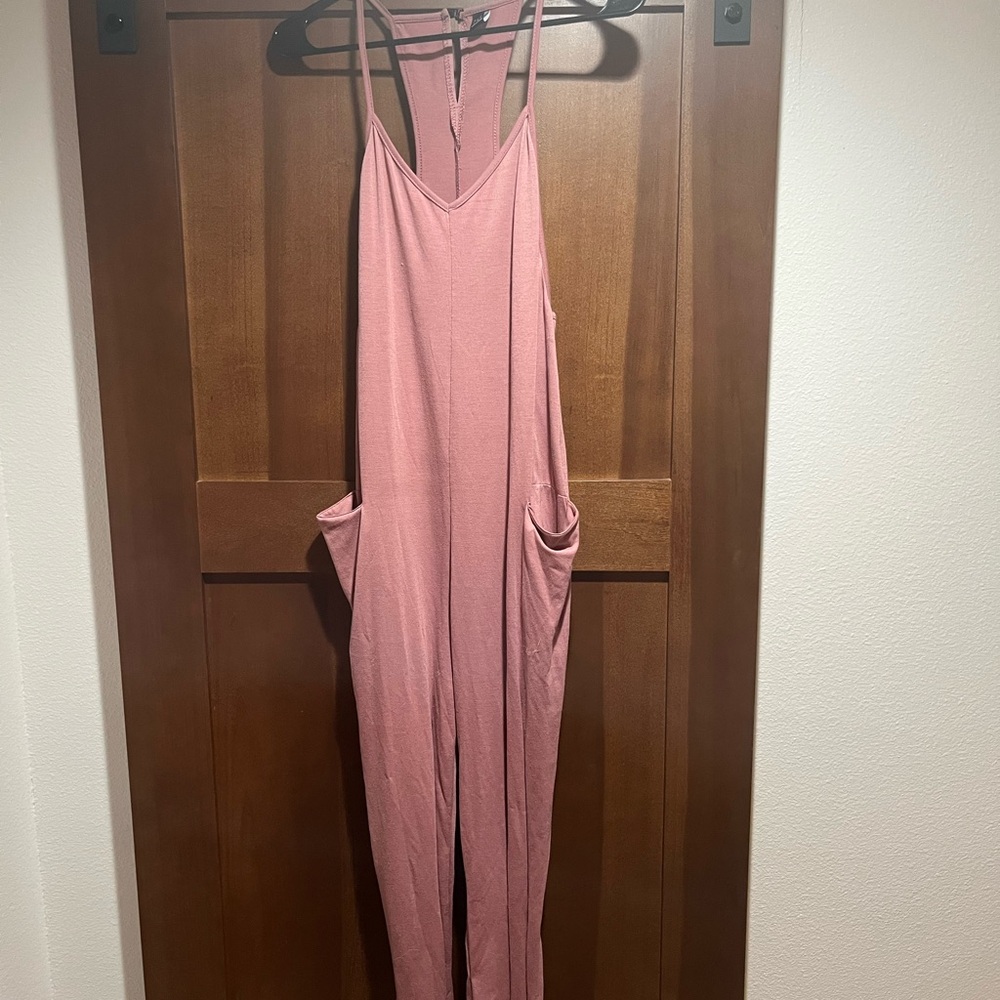 Pink Sleeveless Jumpsuit